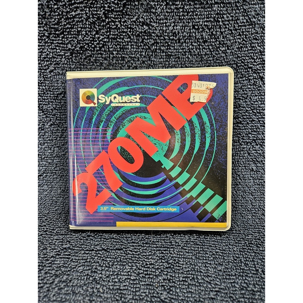 SyQuest SQ327 3.5" 270MB Removable Disk Cartridge in Case